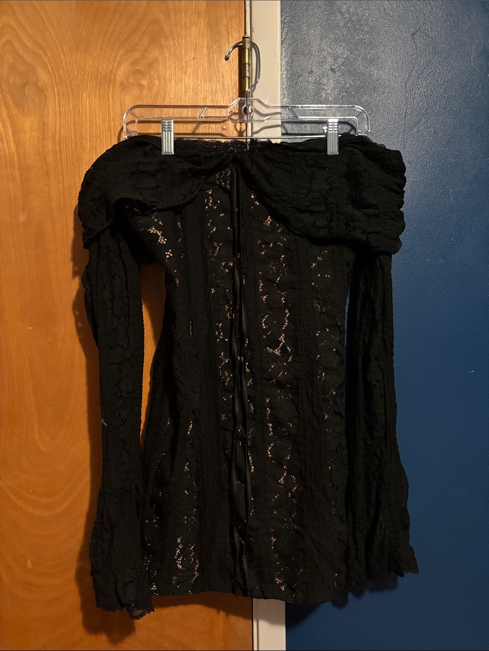 Black Lace Off-Shoulder Dress